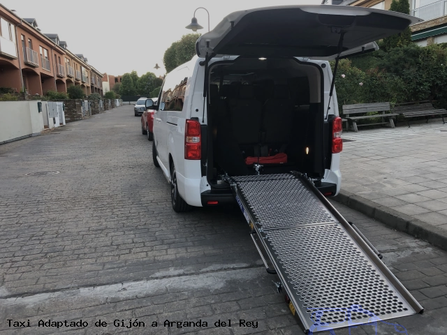 Taxi accesible de Arganda del Rey a Gijón